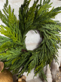 Real touch Norfolk pine wreath 26”