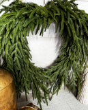 Real touch heart wreath 24”