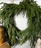 Real touch heart wreath 24”