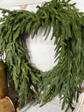 Real touch heart wreath 24”
