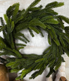 Real touch Spruce wreath 26”