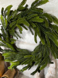 Real touch Spruce wreath 26”