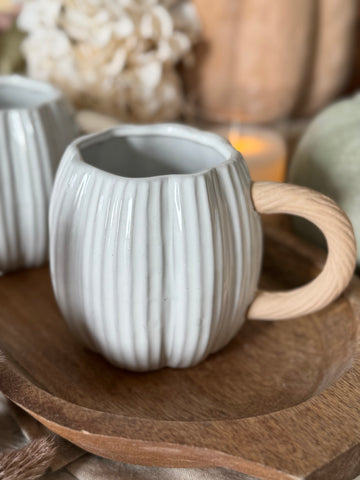 Pumpkin stoneware mug