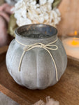The frosted pumpkin mercury glass candle holders