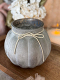 The frosted pumpkin mercury glass candle holders
