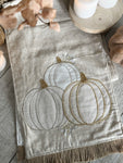 The bead embroidered pumpkin runner