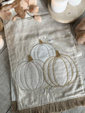 The bead embroidered pumpkin runner