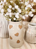 Speckle heart vase