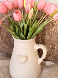 The paper mache heart pitcher