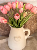 The paper mache heart pitcher