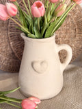 The paper mache heart pitcher