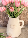 The paper mache heart pitcher
