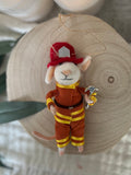 Firefighter Fred the mouse ornament