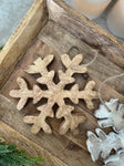 The wooden snowflake ornament