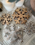 The wooden snowflake ornament