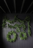 Real touch oversized cypress leaf garland - 15ft