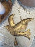 The hanging metal bird bell