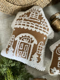 The gingerbread house pillow