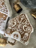 The gingerbread house pillow