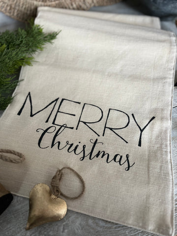 Merry Christmas table runner