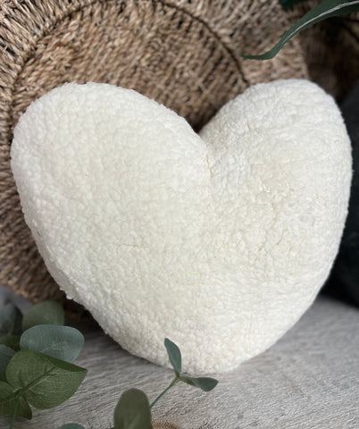 The Sherpa heart pillow