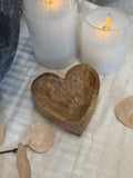 The carved wood heart
