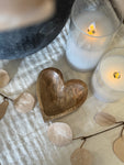 The carved wood heart