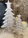 The carved white wood tree