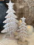 The carved white wood tree
