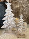 The carved white wood tree