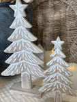 The carved white wood tree