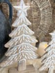 The carved white wood tree