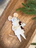 Winnie the wine mouse ornament