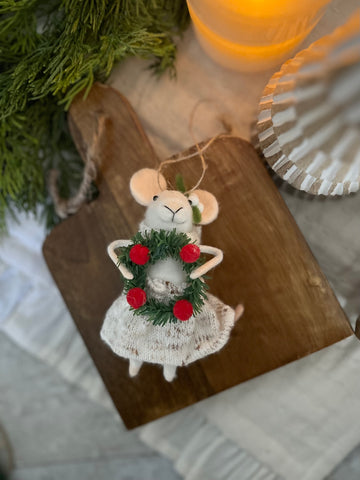 Jolly Julia the mouse ornament