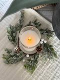 The mini white berry wreath