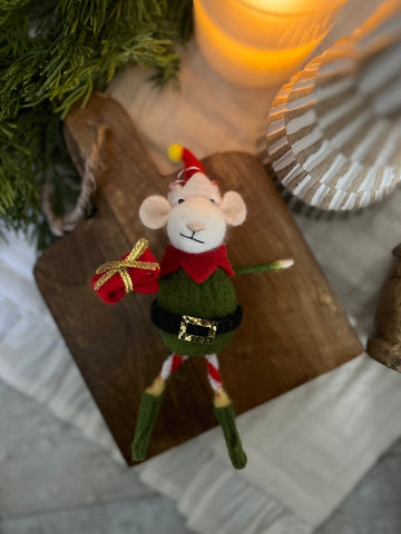 Elf the mouse ornament