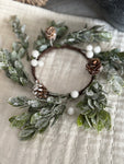 The mini white berry wreath