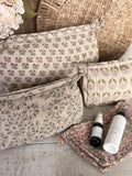 hand blocked printed pouch