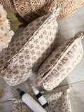 hand blocked printed pouch