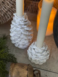 Pinecone candle holder