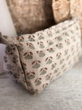 hand blocked printed pouch