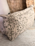hand blocked printed pouch