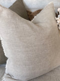Lina linen pillow - chambray 20” x 20”