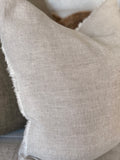 Lina linen pillow - chambray 20” x 20”