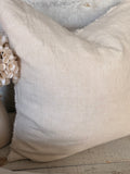 Lina linen pillow - glacier 24” x 24”