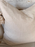 Lina linen pillow - glacier 24” x 24”