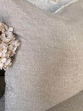 Lina linen pillow - chambray 24” x 24”