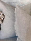 Lina linen pillow - chambray 24” x 24”