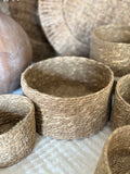 Round seagrass baskets