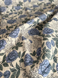 Handwoven floral fringe throw
